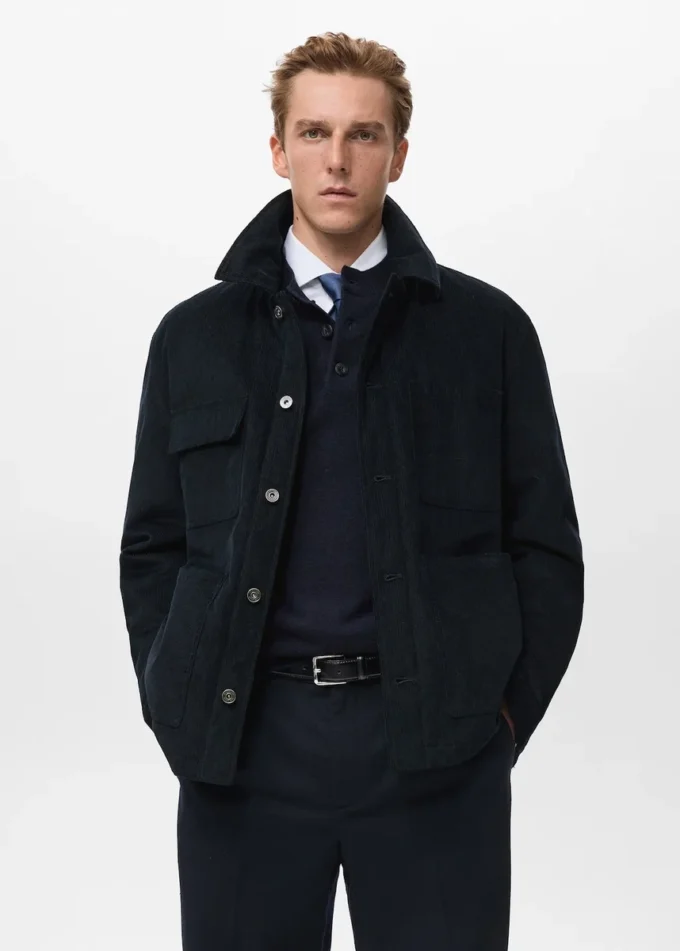 Giacca in velluto a coste con tasche Giacca in velluto a coste con tasche