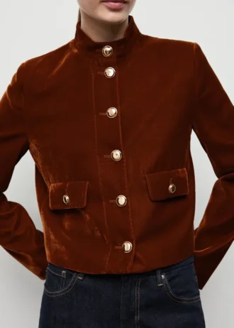Giacca in velluto con bottoni
