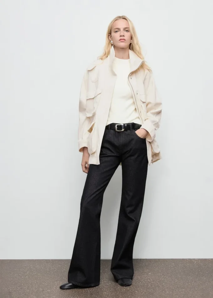 Giacca oversize in denim con tasche Giacca oversize in denim con tasche