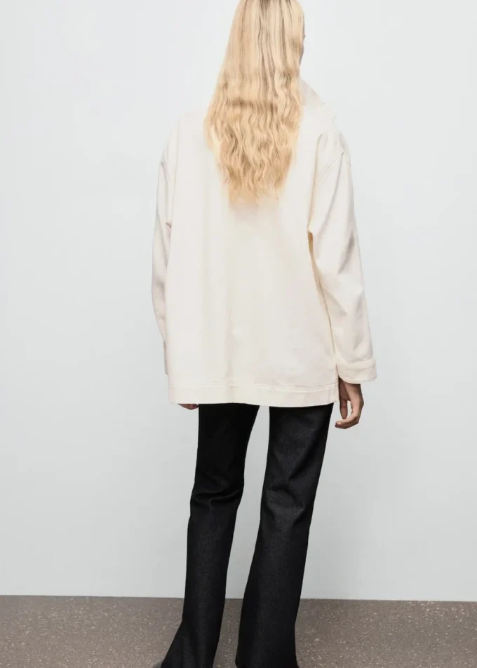 Giacca oversize in denim con tasche Giacca oversize in denim con tasche