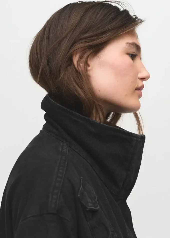 Giacca oversize in denim con tasche Giacca oversize in denim con tasche