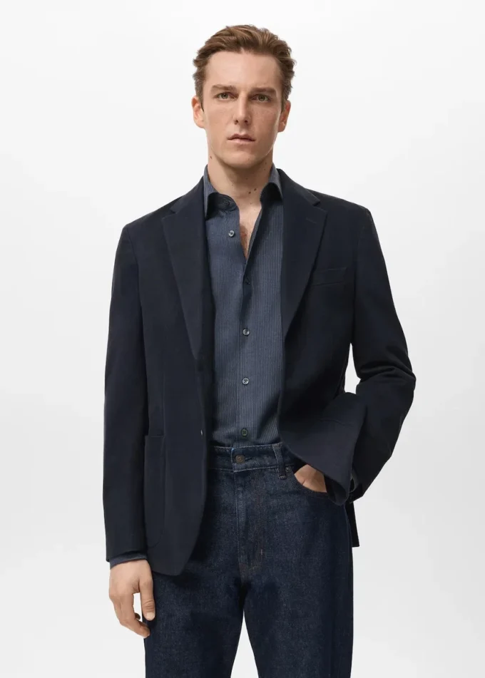 Giacca slim fit in cotone Giacca slim fit in cotone