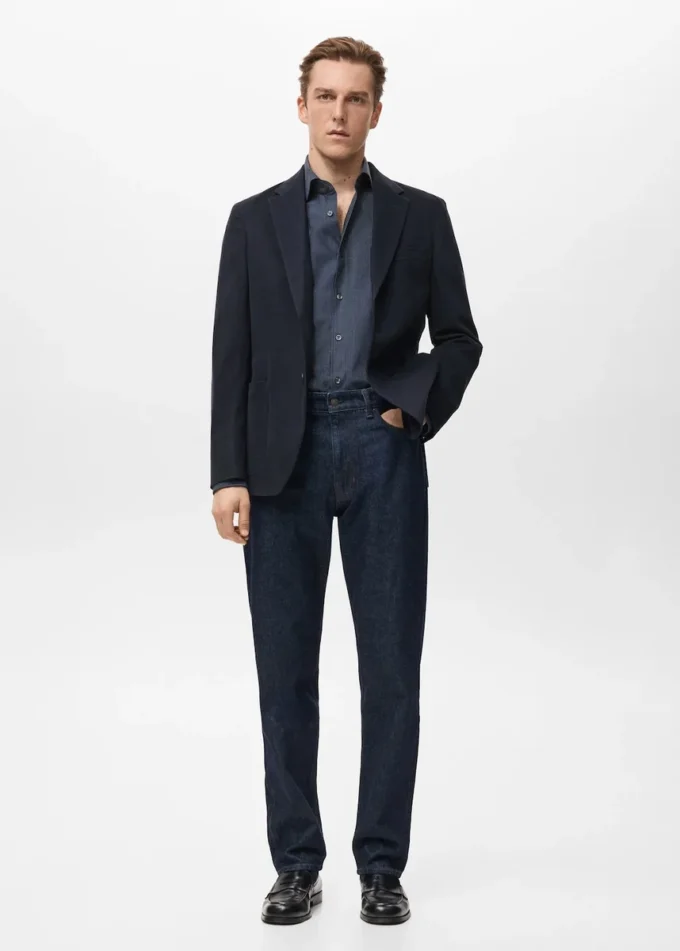Giacca slim fit in cotone Giacca slim fit in cotone