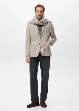 Giacca slim fit in lana screziata