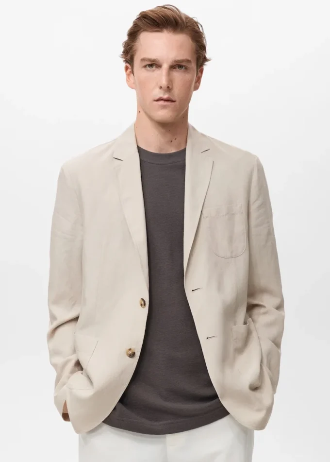 Giacca slim fit in lino Giacca slim fit in lino