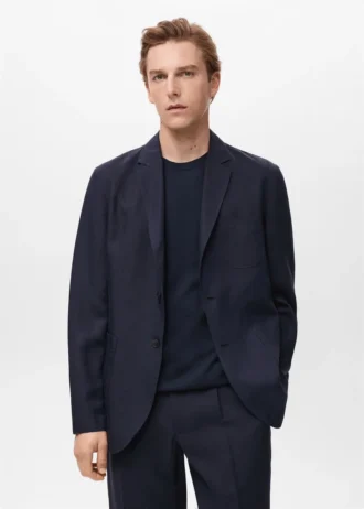 Giacca slim fit in lino