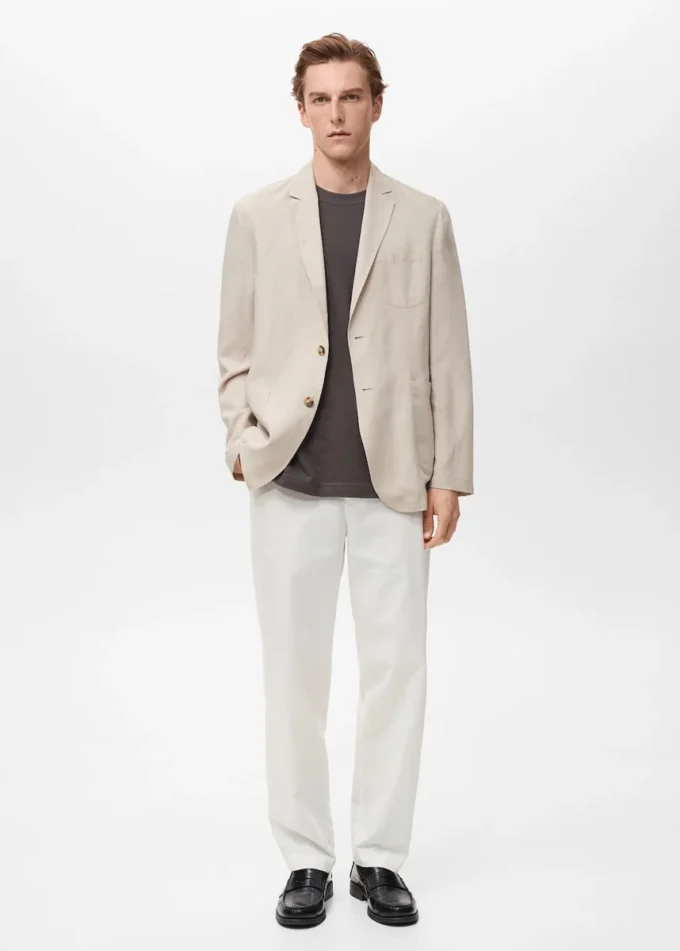 Giacca slim fit in lino Giacca slim fit in lino