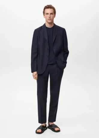 Giacca slim fit in lino