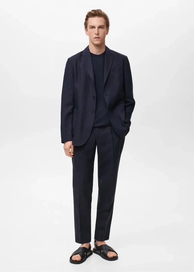 Giacca slim fit in lino Giacca slim fit in lino