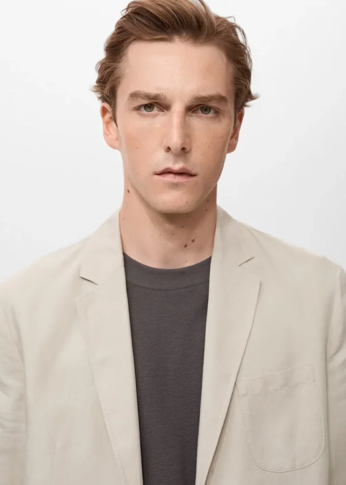 Giacca slim fit in lino Giacca slim fit in lino