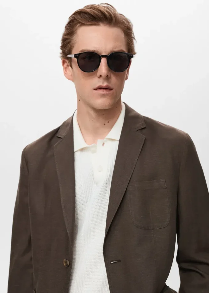 Giacca slim fit in lino Giacca slim fit in lino