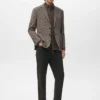 Giacca slim fit in micro pied-de-poule Giacca slim fit in micro pied-de-poule