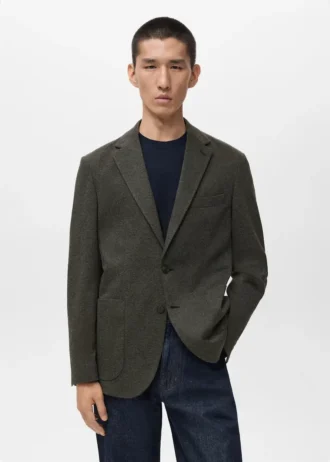 Giacca slim fit in microstruttura Giacca slim fit in microstruttura