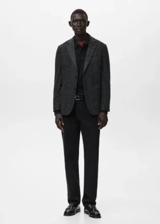 Giacca slim fit in misto lana