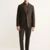 Giacca slim fit in misto lana con micro-motivo a quadri
