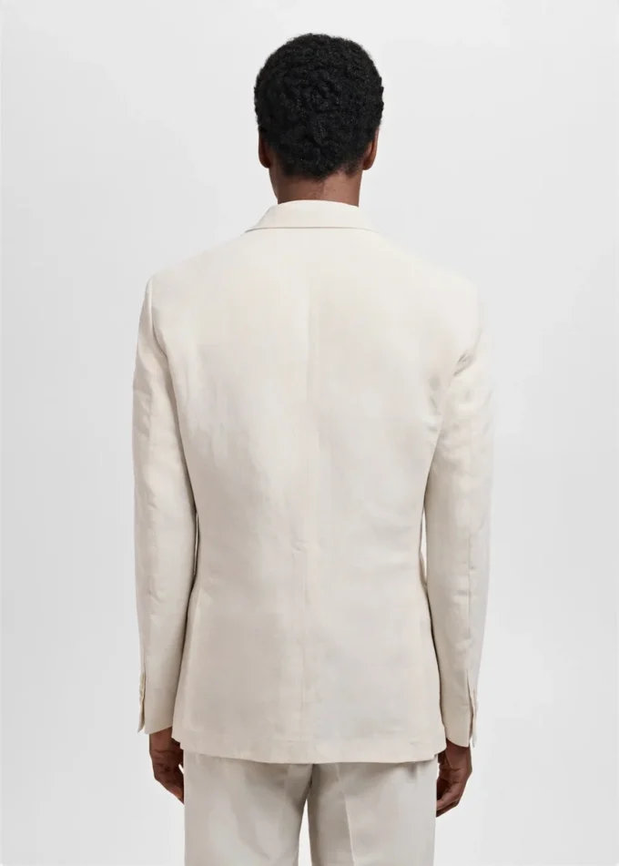 Giacca slim fit in misto lino e lyocell Giacca slim fit in misto lino e lyocell