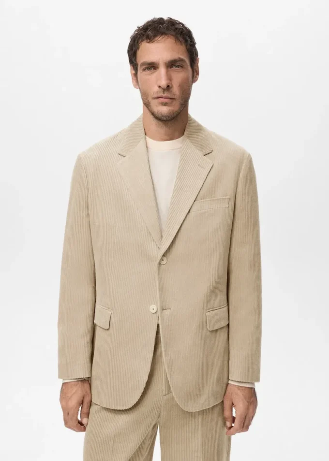 Giacca slim fit in velluto a coste Giacca slim fit in velluto a coste