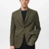 Giacca slim fit strutturata in cotone Giacca slim fit strutturata in cotone
