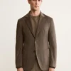 Giacca slim fit strutturata in cotone Giacca slim fit strutturata in cotone