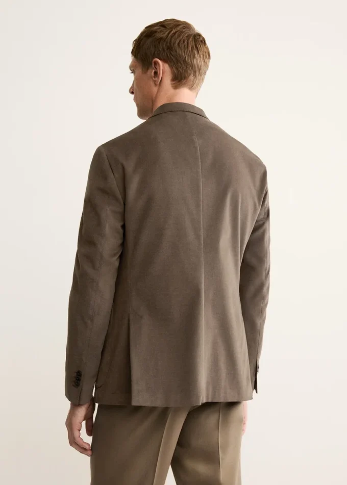 Giacca slim fit strutturata in cotone Giacca slim fit strutturata in cotone
