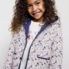 Giacca trapuntata con stampa floreale Giacca trapuntata con stampa floreale