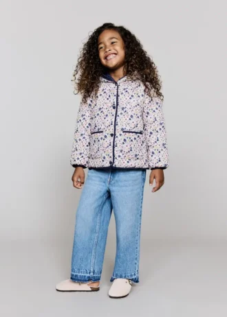 Giacca trapuntata con stampa floreale Giacca trapuntata con stampa floreale