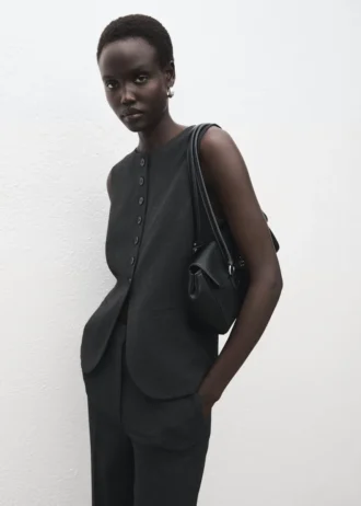 Gilet con collo rotondo