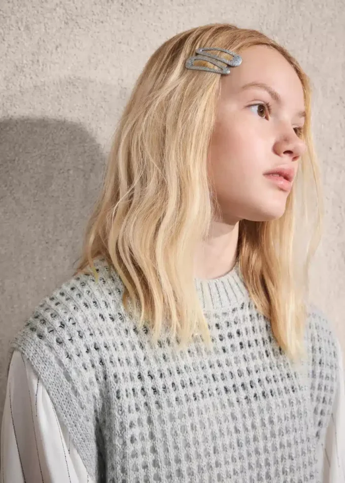 Gilet con paillettes in lurex Gilet con paillettes in lurex