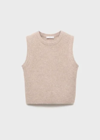 Gilet in maglia a coste