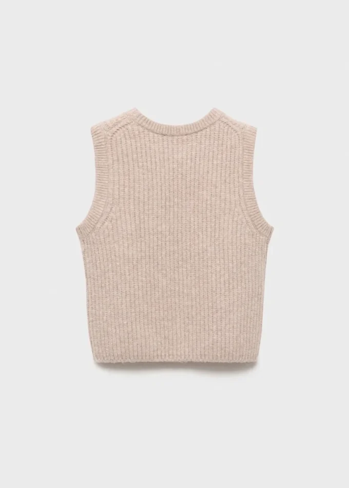 Gilet in maglia a coste