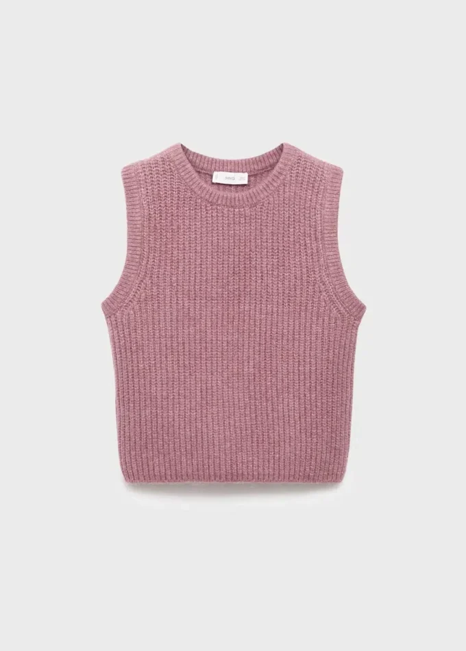 Gilet in maglia a coste Gilet in maglia a coste