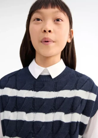 Gilet in maglia intrecciata