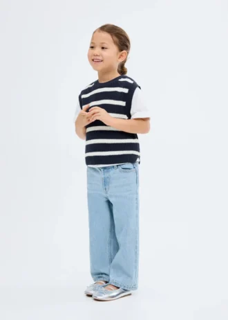 Gilet lavorato a maglia a righe