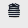 Gilet lavorato a maglia a righe Gilet lavorato a maglia a righe