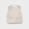 Gilet mantella effetto pelliccia