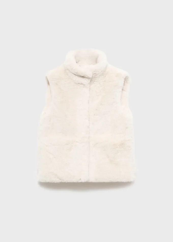 Gilet mantella effetto pelliccia Gilet mantella effetto pelliccia