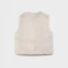 Gilet mantella effetto pelliccia