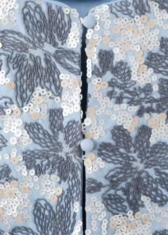 Gilet ricamato con paillettes