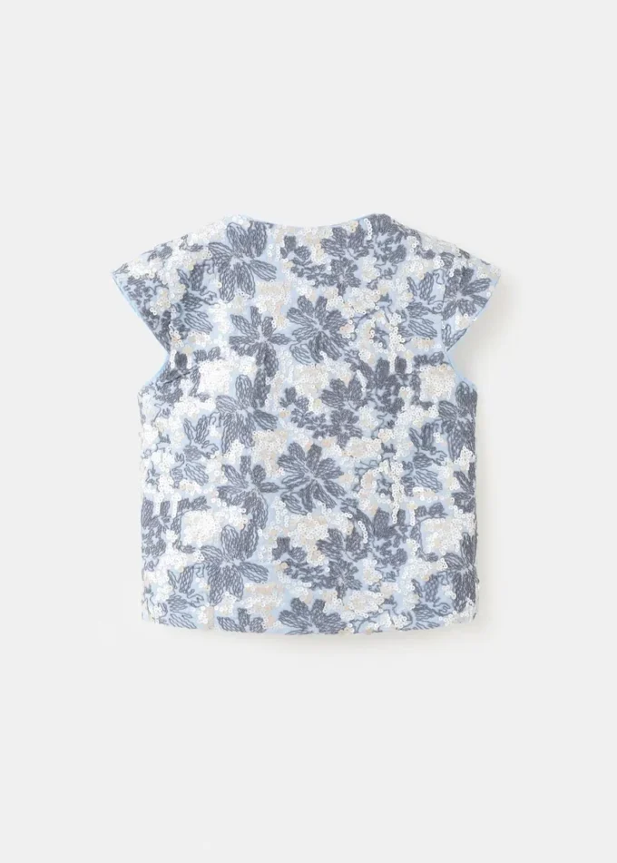 Gilet ricamato con paillettes Gilet ricamato con paillettes