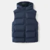 Gilet trapuntato con cappuccio Gilet trapuntato con cappuccio