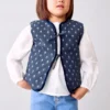 Gilet trapuntato floreale