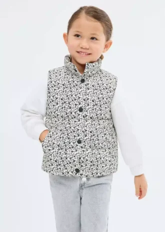 Gilet trapuntato floreale