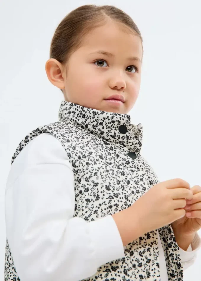 Gilet trapuntato floreale Gilet trapuntato floreale