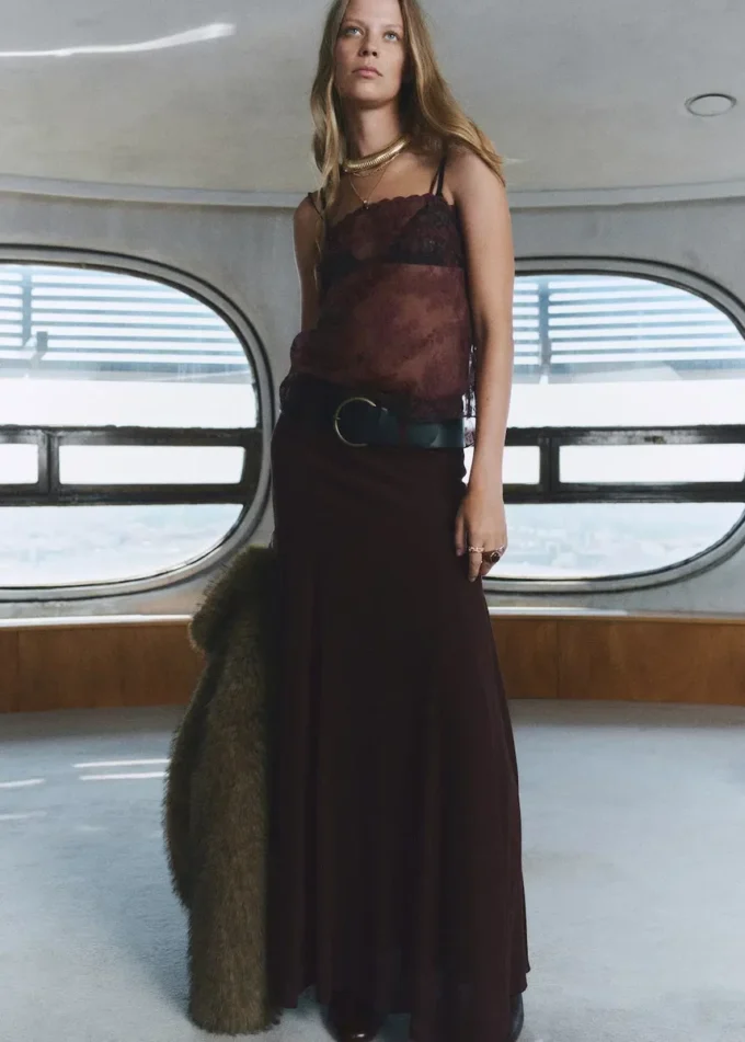 Gonna a godet con cintura Gonna a godet con cintura