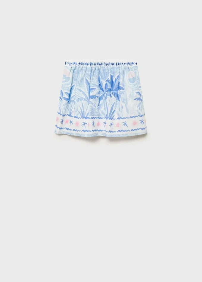 Gonna con stampa palme