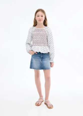 Gonna corta in denim