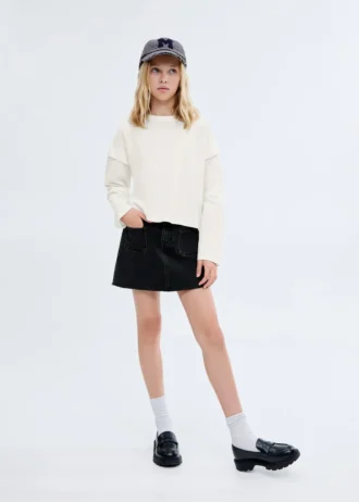 Gonna corta in denim