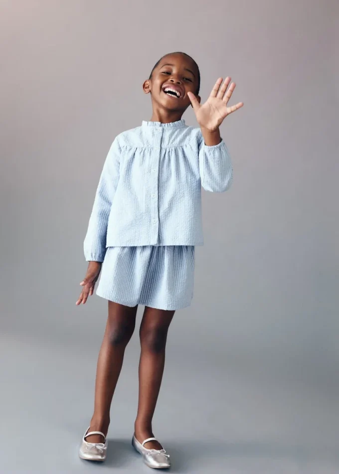 Gonna in cotone a righe