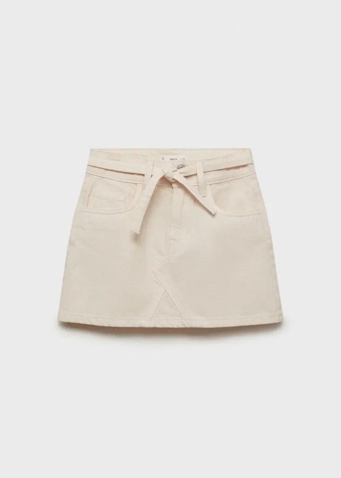 Gonna in denim con fiocco Gonna in denim con fiocco