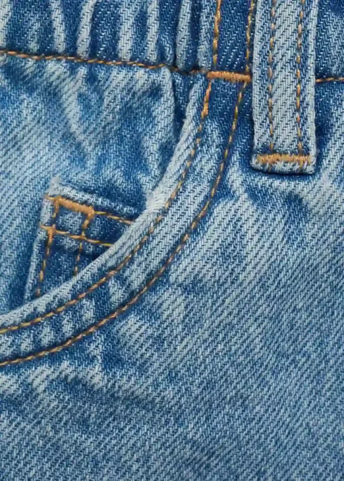 Gonna in denim con vita a sacco Gonna in denim con vita a sacco